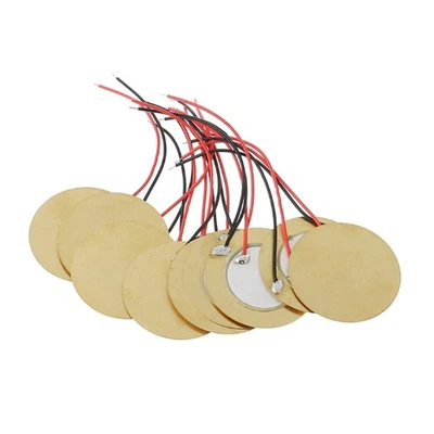 10pcs 12mm Copper Plate Piezoelectric Buzzer for DIY Speaker Project Buzzer Film - Image 1 of 4