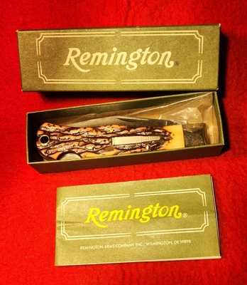 Navaja de Bolsillo Remington Bullet R1306 De Colección EE. UU. en Caja con Papel Extra Bonita 1990 Foto 1 de 4