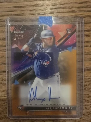 2021 Topps Finest - Rookie Autographs Alejandro Kirk #FA-AK Orange Refractor /25 - Image 1 of 4