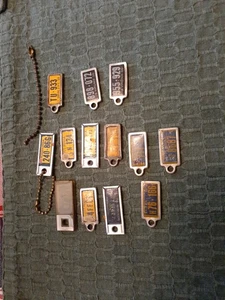 Vintage Posten 13 behinderte Veteranen Miniatur Nummernschild Schlüsselanhänger PA, VA, NY - Bild 1 von 4
