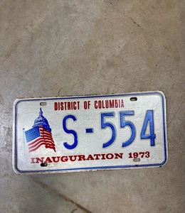 1973 INAUGURACIÓN PRESIDENCIAL MATRÍCULA DISTRITO DE COLUNBIA - Imagen 1 de 4