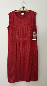 NWT Marallis Women’s XXL sleeveless Animal Print Texture Red Dress - Picture 1 of 5