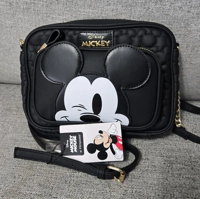 NWT Disney Winking Mickey Mouse Black Crossbody Camera Bag Primark - Image 1 of 3