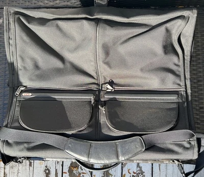 TUMI 22134D4 Alpha Black Bi-fold Garment Bag Suiter Luggage Shoulder Strap Hook - Image 1 of 4