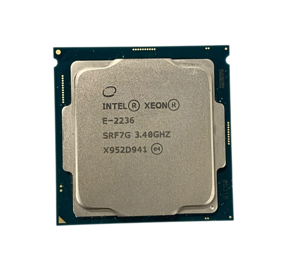 Intel Xeon E-2236 SRF7G 3.4GHz 12MB 缓存 6 核服务器 CPU 处理器 LGA1151 — 第 1/4 张图片