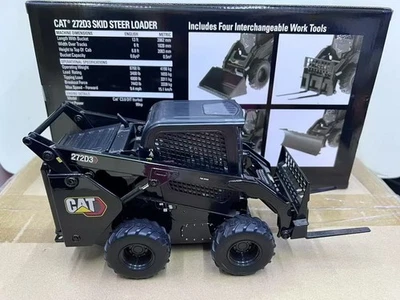 DM 1/16 Scale CAT 272D3 SKID STEER LOADER Black Diecast Model Toy 85629BK - Image 1 of 4