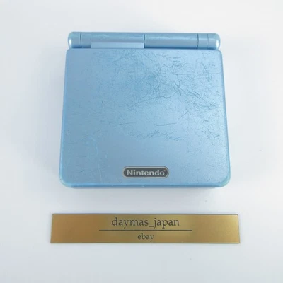 【Very Good】Nintendo GameBoy Advance SP Pearl Blue Console only #Den0815/02 - Image 1 of 4