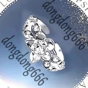 Anillo de dedo de plata 925 amor y espacio profundo Zayne anillo ajustable regalo para amantes - Imagen 1 de 3