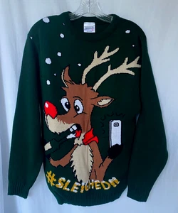 Hässlicher Weihnachtspullover Rudolph Rentier betrunken NEU - Bild 1 von 3