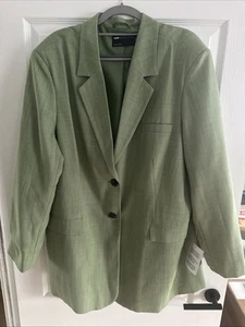 New Women’s ASOS Plus Curve Green Blazer UK 18 Tags Polyester - Picture 1 of 6