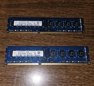 2x Hynix 4GB 2Rx8 PC3-12800U DDR3-1600 HMT351U6CFR8C-PB Pcs Ram Sticks - Imagen 1 de 2