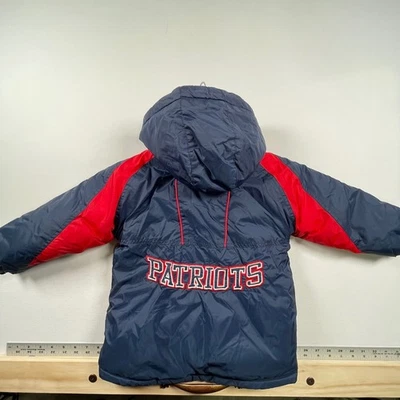 NFL New England Patriots Niños Puffer Chaqueta Con Capucha 4T Club Deportivo De Colección Foto 1 de 4