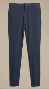 BANANA REPUBLIC Ryan Slim Straight Washable Wool-Blend Pant 8L Navy Blue NEW - Picture 1 of 14