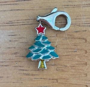 1990er Sterling Silber Hersteller signiert Weihnachtsbaum Anhänger - Bild 1 von 3