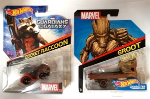 Hot Wheels Marvel Guardians of the Galaxy Rocket Raccoon & Groot - Picture 1 of 6