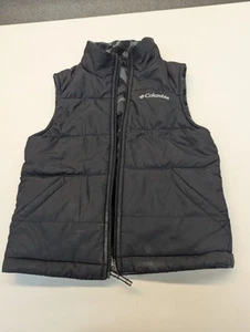 Columbia Black Puffer Vest Reversible Fleece Lined Youth XS - Picture 1 of 6