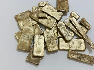 220 Grams Scrap Gold Bar For Gold Recovery Melted Different Computer Coins Pins - Picture 1 of 12