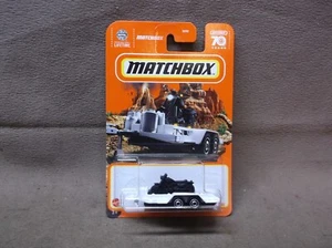 MATCHBOX 2023 #63 WHITE MBX CYCLE TRAILER MOTORCYCLE HD HARLEY DAVIDSON - Picture 1 of 3