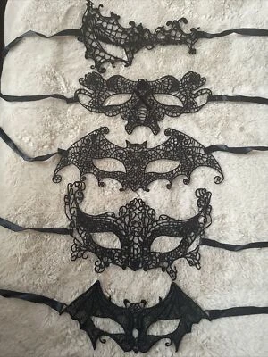 Máscara de ojos sexy de encaje negro 5. Mascarada de Mardi Gras, Fiesta Veneciano Cos Play Foto 1 de 3