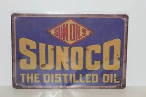 SOMS1 SUNOCO OILS Metal Sign New 30 cm W X 20 cm H - Picture 1 of 2