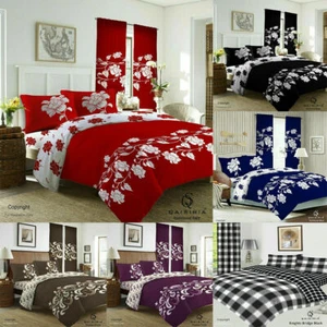 3Pcs Complete Bedding Set Duvet Cover Fitted Sheet Single double King Super King - Picture 1 of 29