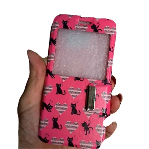SAMSUNG S6Edge Cat Heart Pink Mobile Case - Zdjęcie 1 z 10
