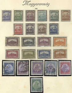 Hungary 1922 HARVESTER+PARLAMENT +  DUE  "MAGYAR POSTA" + MADONNA - Picture 1 of 1