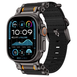 Pour Apple Watch Series 10/9/8/7/6/SE Ultra2 Sport Bracelet Nylon Premium Léger - Photo 1 sur 20