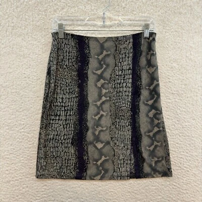 Falda Vintage Años 90 Y2K Gris Medio Piel de Serpiente Slinky Elastizada Corpcore Oficina Foto 1 de 4