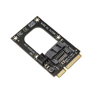 NEW MSATA To SATA Riser Board Adapter With 7-Pin SATA3.0 Extended 5V Power Cable - Afbeelding 1 van 6