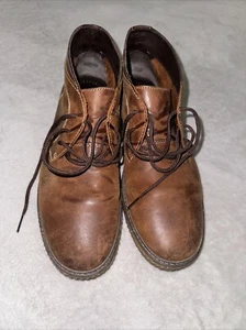 Johnston & Murphy Wallace Sheepskin Brown Leather Chukka Boots Size 9.5 - Picture 1 of 8