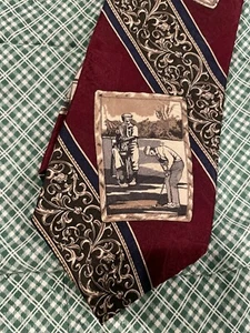VINTAGE Tabasco Tie Mens 100% Silk Made in USA Golf  & Hot Sauce - Picture 1 of 4