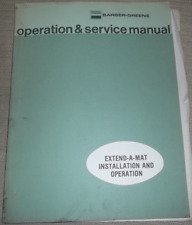 BARBER EXTEND-A-MAT SCREED OPERATOR OPERATION & MAINTENANCE MANUAL BOOK