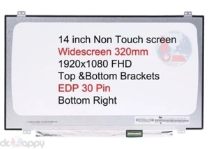 14 TN FHD EDP LCD Screen Compatible B140HAN01.1 1920*1080 320mm EDP 30pin - Imagen 1 de 5