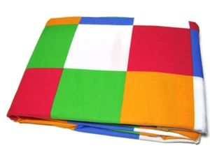 Funda nórdica Hold Everything Kids multicolores algodón bloque de color reina completa nueva - Imagen 1 de 4
