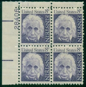 SCOTT # 1285 PLATE BLOCK, EINSTEIN, MINT, OG, NH, GREAT PRICE! - Picture 1 of 1