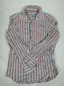 Kenzo Shirt Mens 41 16 Large XL Orange Beige Blue Striped Formal Casual Smart - Picture 1 of 7