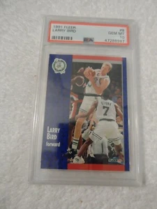 1991 Fleer #8 Larry Bird Boston Celtics HOF PSA 10 GEM MT - Picture 1 of 2