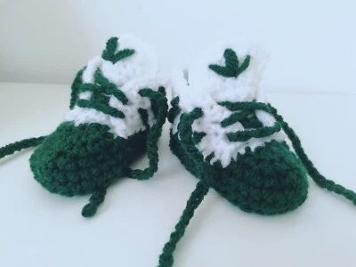  BABY CROCHET  SHOES BOOTS BOOTIES KNITTING AUTUMN  FIRST SHOES clothes - Imagem 1 de 4