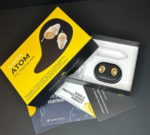 AUDIEN ATOM Wiederaufladbarer Kabelloser Hörgeräteverstärker Audien Hören Offene Box - Bild 1 von 4