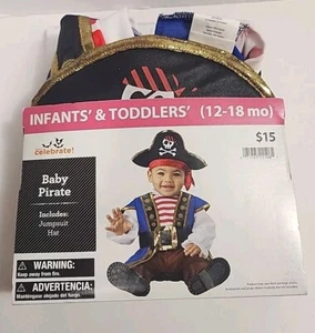 Bebé Bebés Bebés y Niños Pequeños (12-18 Mo) Pirata Halloween Disfraz Completo ¡NUEVO! - Imagen 1 de 5