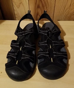 AIRWALK  MEN'S SANDAL SIZE 11 BLACK AND YELOW PRE-OWE VGC - Picture 1 of 7