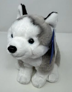 Centro de Rescate Abrazos y Mimos 10" Husky Peluche Cachorro Perro NUEVO Floppy Realista - Imagen 1 de 4