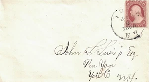 1860 Rome, New York Cancel on this Cover Franked with 3-cent Scott #26 - Picture 1 of 1