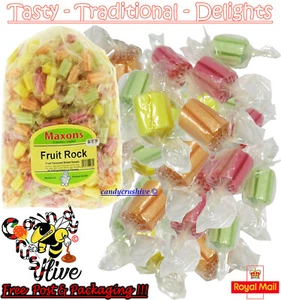 100 MAXONS FRUIT ROCK Roller Boiled Sweets Fruit Flavour Traditional Boiled - Picture 1 of 1