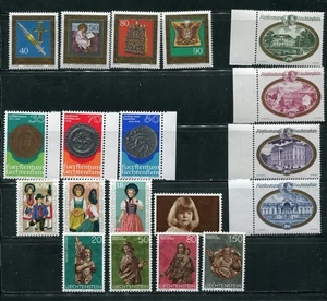 Liechtenstein 617-635 Stamp Sets MNH 1977 Christmas, Coins, Princess Tatjana - Picture 1 of 4