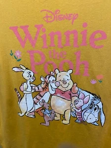 Women's SZ XL Disney Winnie The Pooh T-Shirt Botanical Eeyore Tigger Yellow - Picture 1 of 4