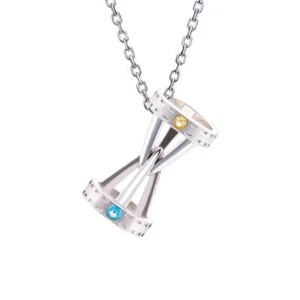 Anime Link Click Charles Lucas Sanduhr Halskette 925 Silber Anhänger Neu Geschenk - Bild 1 von 16