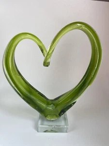 Leonardo Glass Heart Sculpture Home Decor, 8.25” Tall, Rare, Read Description - Picture 1 of 12