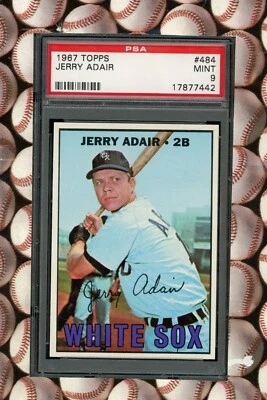 1967 TOPPS #484 JERRY ADAIR PSA 9 - Image 1 of 2